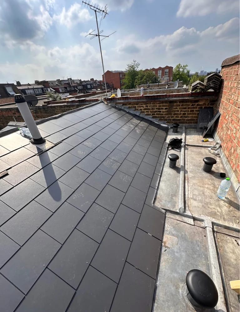 Flat Slate Roof Installation